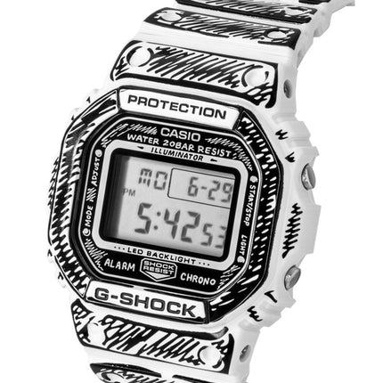Montre homme Casio G-Shock Digital à bracelet en résine, mouvement à quartz DW-5600JV-7, étanche à 200 m