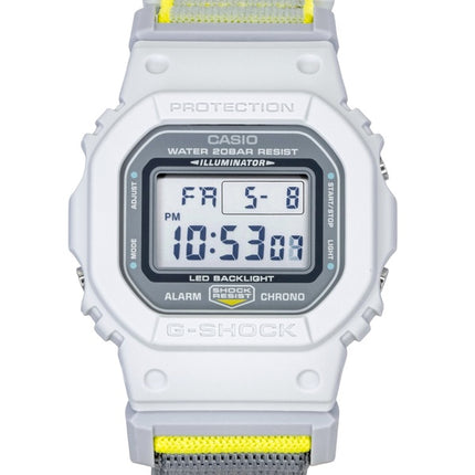 Montre homme Casio G-Shock DW-5600MNC-7A8 à bracelet textile, mouvement à quartz numérique et étanche à 200 m.