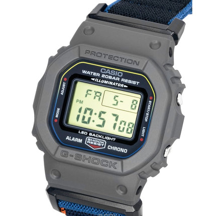 Montre homme Casio G-Shock DW-5600MNC-8A2 à bracelet textile, mouvement à quartz numérique et étanche à 200 m.