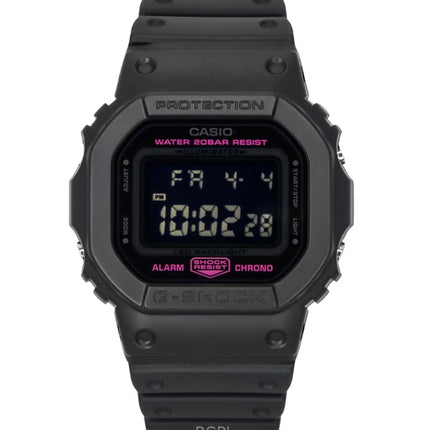 Montre femme Casio G-Shock Digital Pink Ribbon, bracelet en résine biosourcée, quartz DW-5600PK-1, 200 m