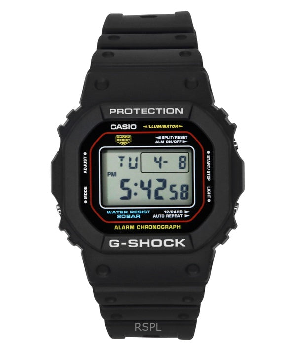 Montre Casio G-Shock Digital à quartz en résine biosourcée DW-5600RL-1 pour homme, 200 m