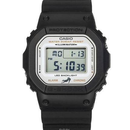 Montre Casio G-Shock Digital The Shiba Inu à quartz avec bracelet en résine biosourcée DW-5600SHB-1 200M pour homme