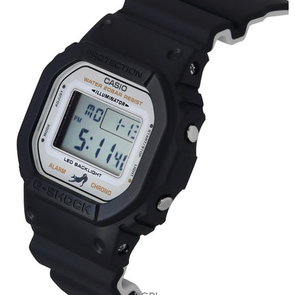 Montre Casio G-Shock Digital The Shiba Inu à quartz avec bracelet en résine biosourcée DW-5600SHB-1 200M pour homme