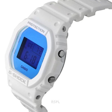 Montre pour homme Casio G-Shock Digital avec bracelet en résine blanche et quartz DW-5600TL-7 200M