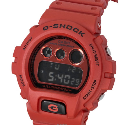 Montre homme Casio G-Shock Digital rouge avec bracelet en résine biosourcée, mouvement à quartz DW-6900RRB-4, étanche à 200 m