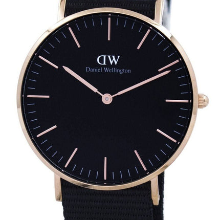 Daniel Wellington Cornwall noir classique Quartz DW00100150 montre unisexe