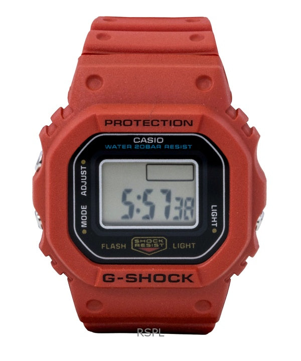 Montre Casio G-Shock Nano Digital rouge avec bracelet en résine biosourcée, mouvement à quartz, étanche à 200 m, unisexe