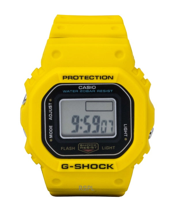 Montre Casio G-Shock Nano Digital jaune avec bracelet en résine biosourcée, mouvement à quartz, étanche à 200 m, unisexe