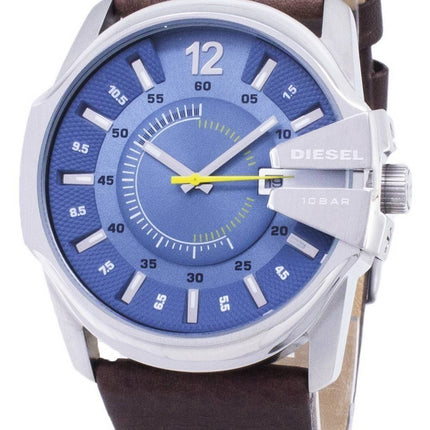 Montre diesel Mega chef Quartz bleu cuir marron DZ1399 hommes cadran