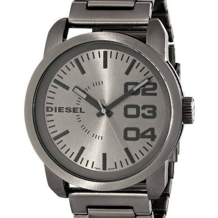 Diesel Double vers le bas de cadran gris Ion plaqué DZ1558 montre homme