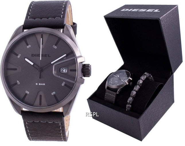 Montre pour homme Diesel MS9 à cadran gris DZ1924 avec coffret cadeau