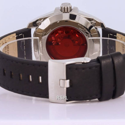 Montre Homme Diesel MS9 Squelette Bracelet Cuir Cadran Noir Automatique DZ1966