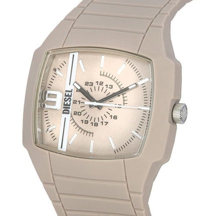 Montre Homme Diesel Cliffhanger 2.0 Bracelet en Silicone Cadran Beige Quartz DZ2167