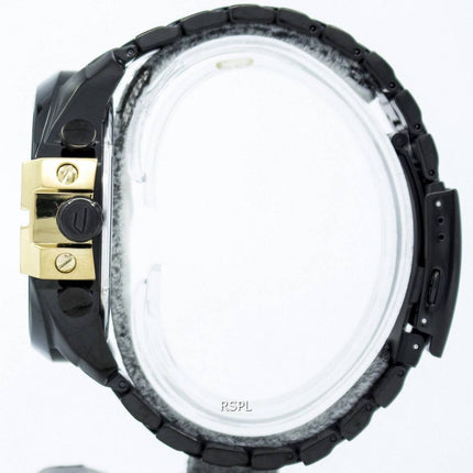 Diesel Mega chef Quartz chronographe cadran noir noir IP DZ4338 montre homme