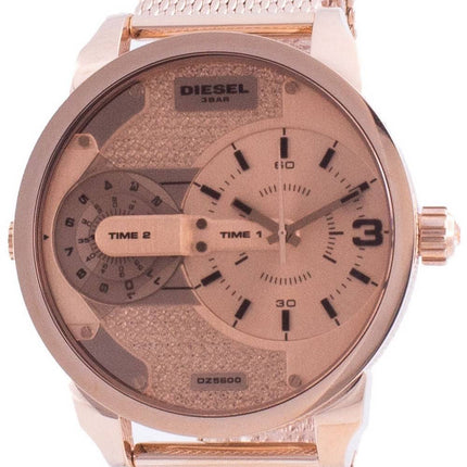 Montre pour homme Diesel Mini Daddy à cadran doré rose à quartz DZ5600