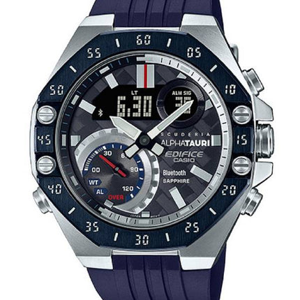 Montre pour homme Casio Edifice Scuderia AlphaTauri édition limitée à quartz numérique analogique ECB-10AT-1A ECB10AT-1 100M