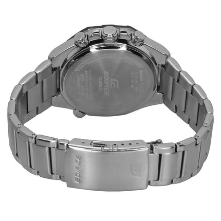 Montre analogique numérique pour homme Casio Edifice avec bracelet en acier inoxydable et cadran noir à quartz ECB-10DB-1A9 100M