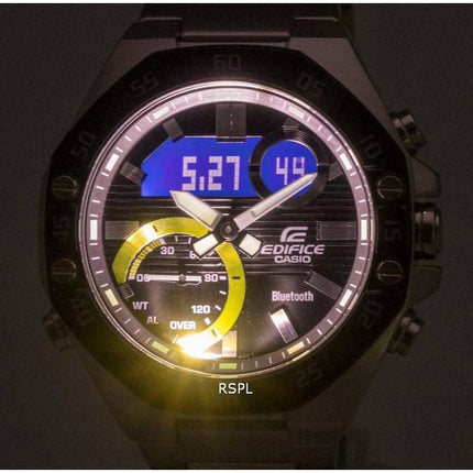 Casio Edifice Mobile Link Analogique Numérique Quartz ECB-10DB-1B ECB10DB-1B 100M Montre Homme