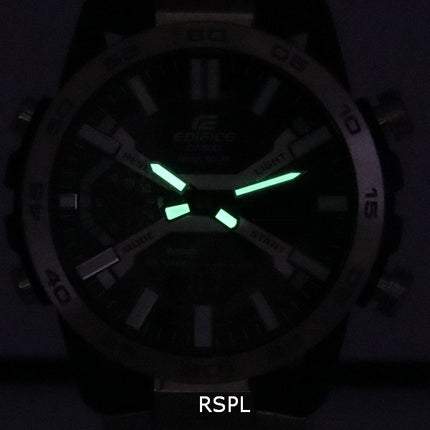 Casio Edifice Sospensione Mobile Link Cadran Noir Solar ECB-2000D-1A ECB2000D-1 100M Montre Homme