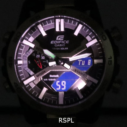 Casio Edifice Sospensione Mobile Link Cadran Noir Solar ECB-2000D-1A ECB2000D-1 100M Montre Homme