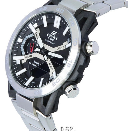 Casio Edifice Sospensione Mobile Link Cadran Noir Solar ECB-2000D-1A ECB2000D-1 100M Montre Homme