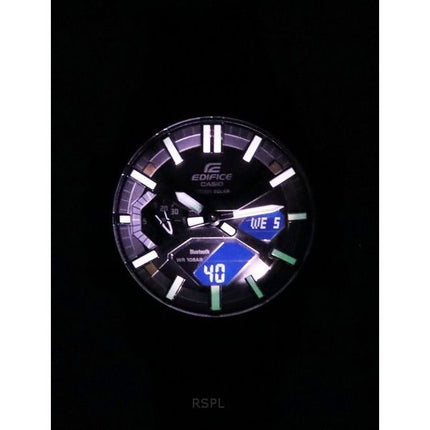 Montre pour homme Casio Edifice Sospensione analogique numérique Link Tough Solar ECB-2000DC-1B 100M