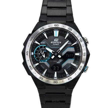 Montre pour homme Casio Edifice Windflow analogique numérique lien pour smartphone cadran noir solaire ECB-2200DD-1A 100M