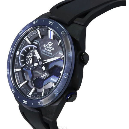 Montre pour homme Casio Edifice Windflow analogique numérique lien pour smartphone cadran noir robuste solaire ECB-2200PB-1A 100