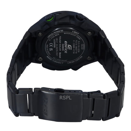 Montre homme Casio Edifice Windflow, analogique, numérique, avec bracelet en cuir noir, résistante à l&#39;eau, ECB-2200RC-1A3, 100 m