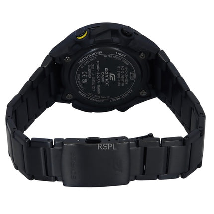 Montre homme Casio Edifice Windflow, analogique, numérique, avec bracelet en cuir noir, résistante à l&#39;eau, ECB-2200RC-1A9, 100 m