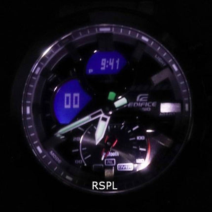 Casio Edifice Smartphone Link Analogique Numérique Quartz ECB-30D-1A ECB30D-1 100M Montre Homme