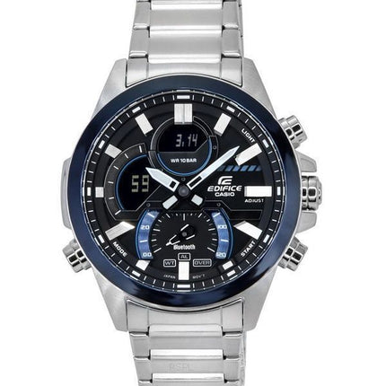 Montre pour homme Casio Edifice Smartphone Link analogique numérique cadran gris Quartz ECB-30DB-1A 100M