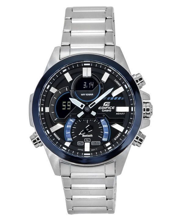 Montre pour homme Casio Edifice Smartphone Link analogique numérique cadran gris Quartz ECB-30DB-1A 100M