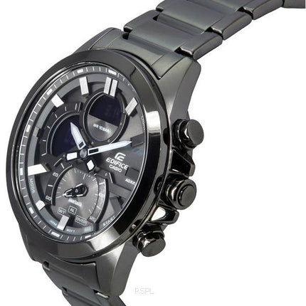 Casio Edifice Smartphone Link Modèle Bluetooth Analogique Numérique Cadran Gris Quartz ECB-30DC-1B 100M Montre Pour Homme