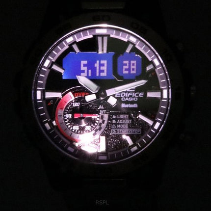 Casio Edifice Sospensione Smartphone Link Analogique Numérique Chronographe Quartz ECB-40D-1A ECB40D-1 100M Montre Homme