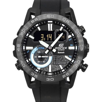 Casio Edifice Sospensione Smartphone Link Bluetooth Analogique Numérique Cadran Noir Quartz ECB-40PB-1A 100M Montre Pour Hommes