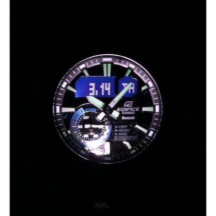 Casio Edifice Sospensione Smartphone Link Bluetooth Analogique Numérique Cadran Noir Quartz ECB-40PB-1A 100M Montre Pour Hommes