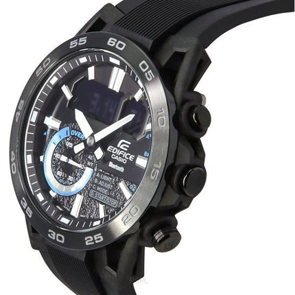Casio Edifice Sospensione Smartphone Link Bluetooth Analogique Numérique Cadran Noir Quartz ECB-40PB-1A 100M Montre Pour Hommes