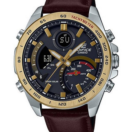 Casio Edifice Smartphone Link Chronographe Analogique Numérique Robuste Solaire ECB-900GL-1A ECB900GL-1 100M Montre Homme