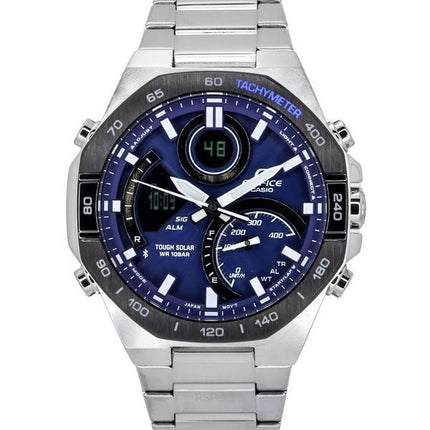 Montre pour homme Casio Edifice Analog Digital Mobile Link Cadran bleu Tough Solar ECB-950DB-2A 100M