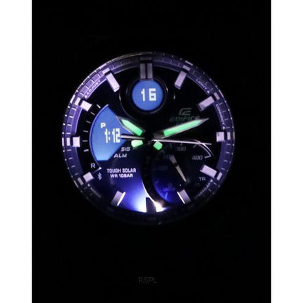 Montre pour homme Casio Edifice Analog Digital Mobile Link Cadran bleu Tough Solar ECB-950DB-2A 100M