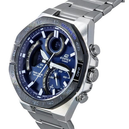 Montre pour homme Casio Edifice Analog Digital Mobile Link Cadran bleu Tough Solar ECB-950DB-2A 100M