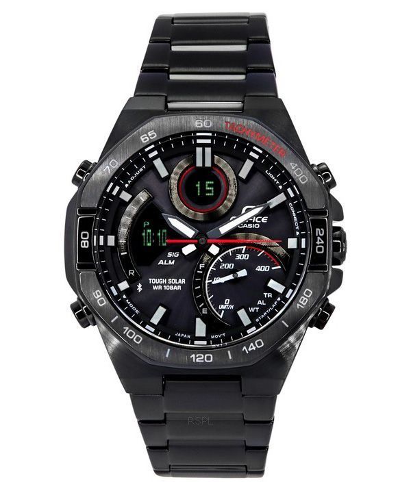 Montre pour homme Casio Edifice Analog Digital Mobile Link Cadran noir Tough Solar ECB-950DC-1A 100M