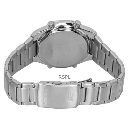 Montre homme Casio Edifice ECB-S10D-2A à quartz analogique et numérique avec bracelet en cuir et cadran bleu, 100 m