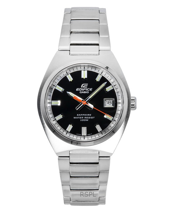 Montre analogique Casio Edifice pour homme, cadran noir, acier inoxydable, quartz, EFB-109D-1AV, 100 m