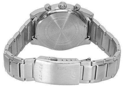 Montre chronographe analogique Casio Edifice en acier inoxydable avec cadran argenté et quartz EFB-730D-7AV 100M pour homme