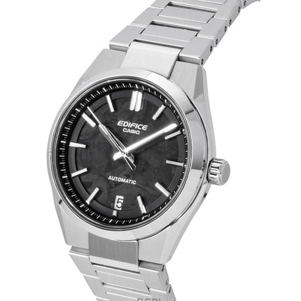 Montre homme Casio Edifice analogique en acier inoxydable forgé, cadran gris carbone, automatique EFK-100CD-1A, étanche à 100 m