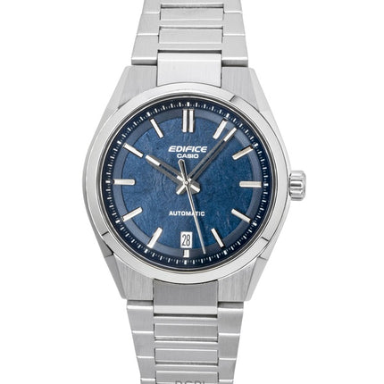 Montre homme Casio Edifice analogique en acier inoxydable forgé au carbone, cadran bleu, automatique EFK-100D-2A, étanche à 100 m