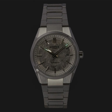 Montre homme Casio Edifice analogique en acier inoxydable, cadran argenté, automatique EFK-110D-7A, étanche à 100 m