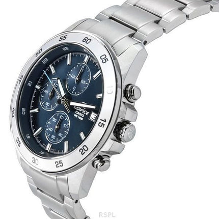 Montre pour homme Casio Edifice analogique standard chronographe en acier inoxydable cadran bleu quartz EFR-526D-2A 100M